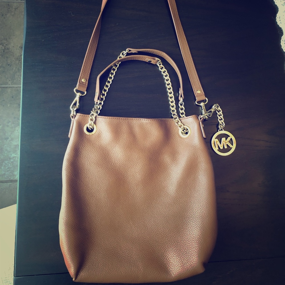 Michael Kors Brown Purse with Gold details